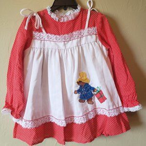 Vintage Paddington Bear Apron Dress